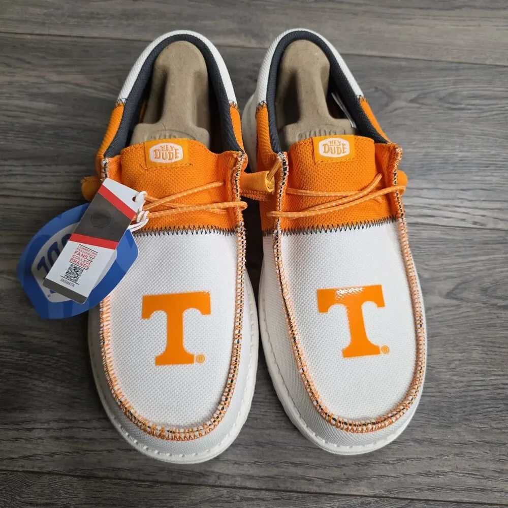 Hey Dude Wally Tri Tennessee Volunteers Shoes Mens 8 Womens 10 NEW